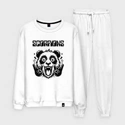 Костюм хлопковый мужской Scorpions - rock panda, цвет: белый