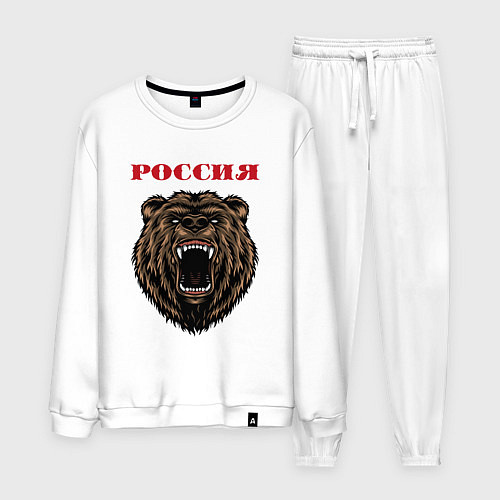 Мужской костюм Рык медведя Россия / Белый – фото 1