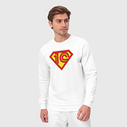 Костюм хлопковый мужской Супер 1cмен, цвет: белый — фото 2