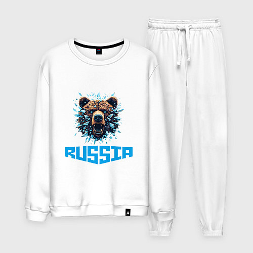 Мужской костюм Russian bear head / Белый – фото 1