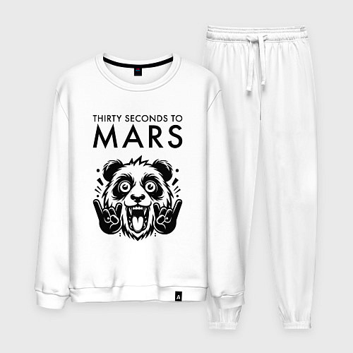 Мужской костюм Thirty Seconds to Mars - rock panda / Белый – фото 1
