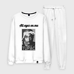 Костюм хлопковый мужской 2pac Art All eayz on me, цвет: белый