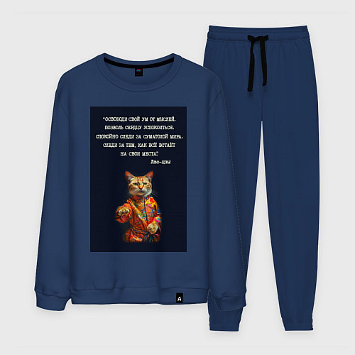 Мужской костюм Кот Лао дзы: позволь сердцу успокоиться / Тёмно-синий – фото 1