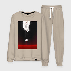 Костюм хлопковый мужской Евангелион талисман Рей, цвет: миндальный