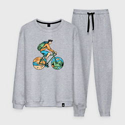 Костюм хлопковый мужской Nature biker, цвет: меланж
