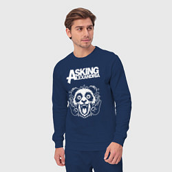 Костюм хлопковый мужской Asking Alexandria rock panda, цвет: тёмно-синий — фото 2