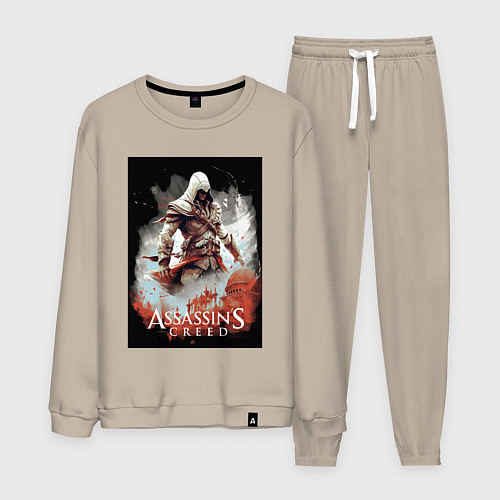 Мужской костюм Assassins creed poster / Миндальный – фото 1