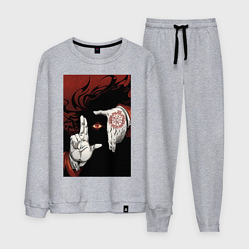 Мужской костюм Хеллсинг Алукард Вампир / Меланж – фото 1