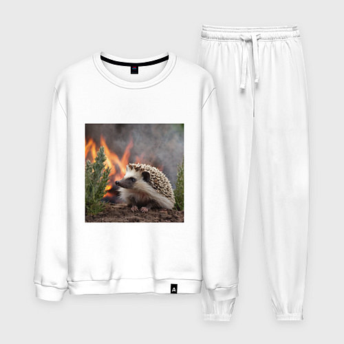 Мужской костюм Ёжик в огне / Белый – фото 1