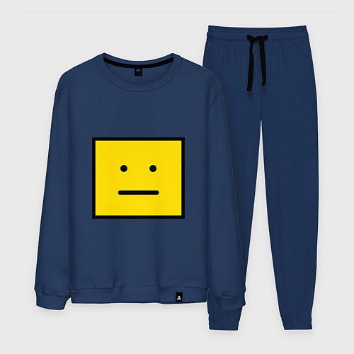 Мужской костюм Квадратный смайлик / Тёмно-синий – фото 1