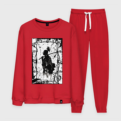 Мужской костюм Воин с катаной / Красный – фото 1