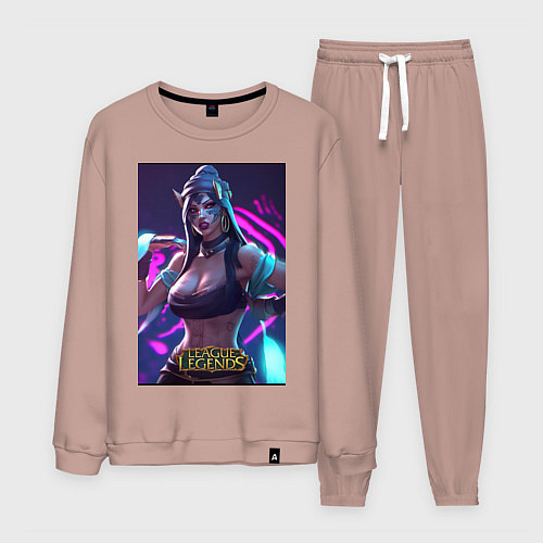 Мужской костюм League of Legends Akali Kda / Пыльно-розовый – фото 1