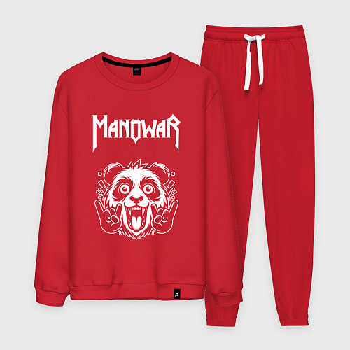 Мужской костюм Manowar rock panda / Красный – фото 1