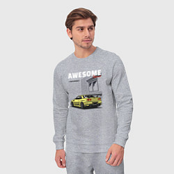 Костюм хлопковый мужской Невероятный nissan skyline, цвет: меланж — фото 2