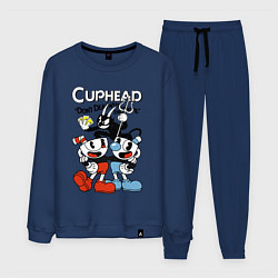 Костюм хлопковый мужской Cuphead - devil, цвет: тёмно-синий