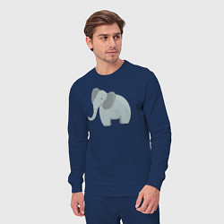 Костюм хлопковый мужской Улыбка слона, цвет: тёмно-синий — фото 2
