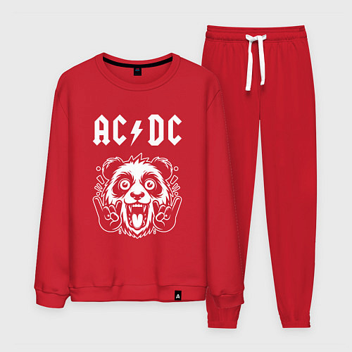 Мужской костюм AC DC rock panda / Красный – фото 1