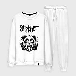 Костюм хлопковый мужской Slipknot - rock panda, цвет: белый