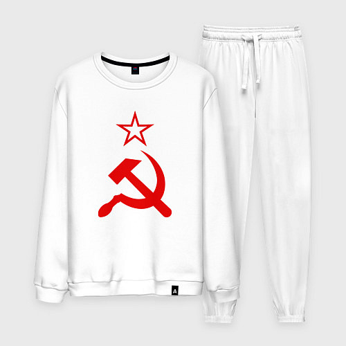 Мужской костюм Серп, молот и звезда / Белый – фото 1