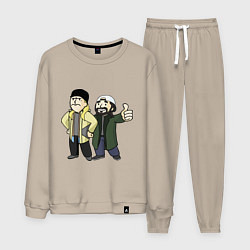 Костюм хлопковый мужской Vault Jay and silent Bob, цвет: миндальный
