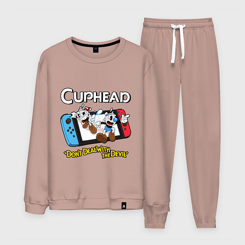 Мужской костюм Switch cuphead / Пыльно-розовый – фото 1