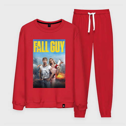 Мужской костюм Ryan Gosling and Emily Blunt the fall guy / Красный – фото 1