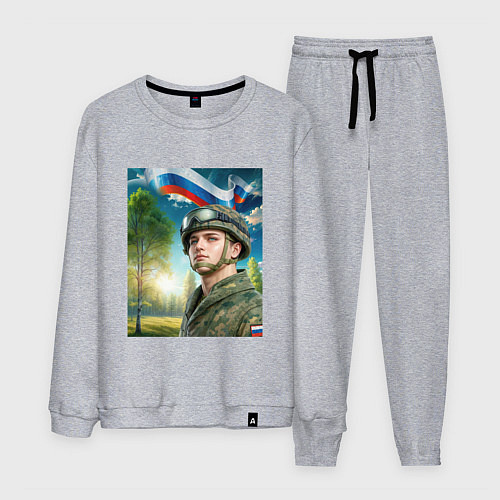 Мужской костюм На защите Отчизны / Меланж – фото 1