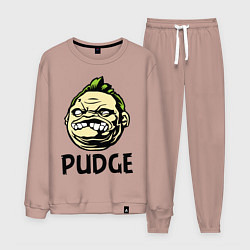 Костюм хлопковый мужской Pudge Face, цвет: пыльно-розовый