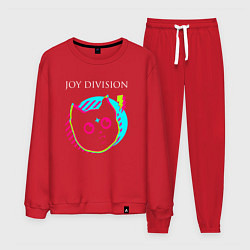 Костюм хлопковый мужской Joy Division rock star cat, цвет: красный