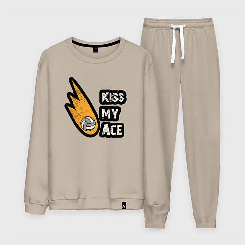 Мужской костюм Kiss my ace volleyball / Миндальный – фото 1
