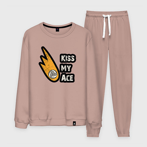 Мужской костюм Kiss my ace volleyball / Пыльно-розовый – фото 1