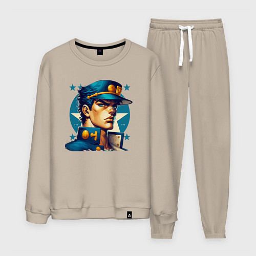Мужской костюм Jojo - Jotaro Kujo ai art / Миндальный – фото 1