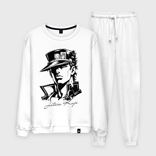 Мужской костюм Jotaro Kujo - anime ai art / Белый – фото 1