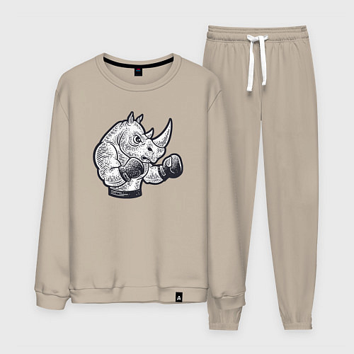 Мужской костюм Носорог боксёр / Миндальный – фото 1