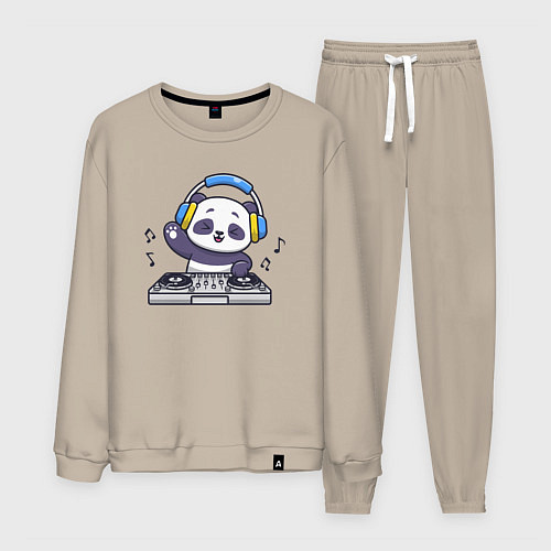 Мужской костюм Панда диджей / Миндальный – фото 1