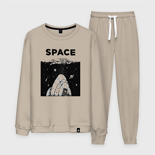 Мужской костюм Морской космос / Миндальный – фото 1