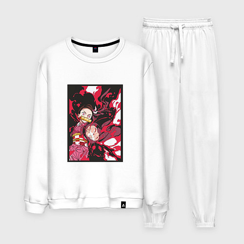 Мужской костюм Клинок рассекающий демонов Незуко demon slayer nez / Белый – фото 1