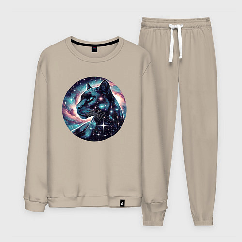 Мужской костюм Звёздная пантера - нейросеть / Миндальный – фото 1