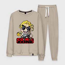 Костюм хлопковый мужской Comix zone - anime style, цвет: миндальный