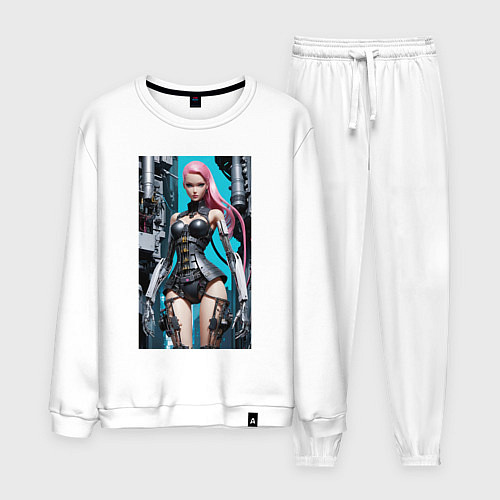 Мужской костюм Barbie cyber warrior - ai art fantasy / Белый – фото 1