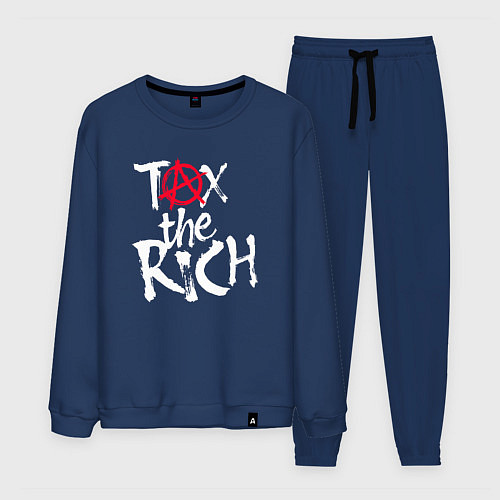 Мужской костюм Tax the rich / Тёмно-синий – фото 1