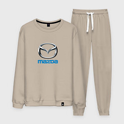 Костюм хлопковый мужской Mazda sport brend, цвет: миндальный