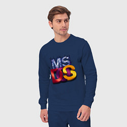 Костюм хлопковый мужской Ms DOS, цвет: тёмно-синий — фото 2
