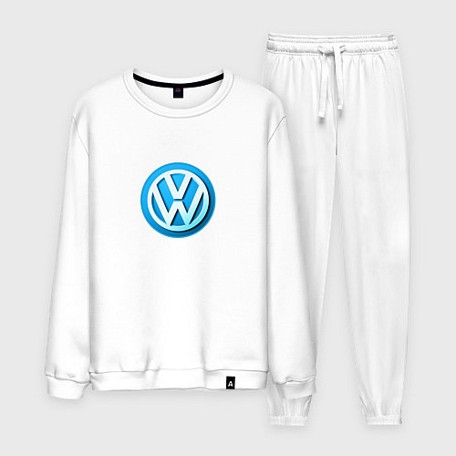 Мужской костюм Volkswagen logo blue / Белый – фото 1