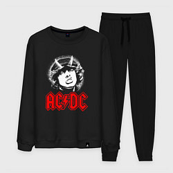 Костюм хлопковый мужской ACDC Angus Young rock, цвет: черный