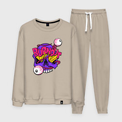 Костюм хлопковый мужской Burnout, цвет: миндальный