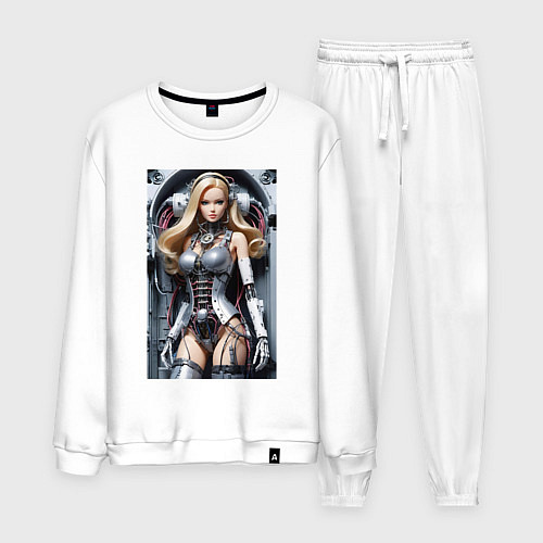 Мужской костюм Cyber sexy Barbie - ai art fantasy / Белый – фото 1