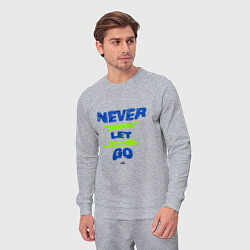 Костюм хлопковый мужской Never Let Go Jungkook, цвет: меланж — фото 2