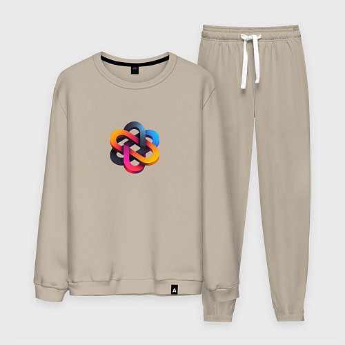 Мужской костюм Кольцевой овал / Миндальный – фото 1