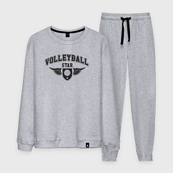 Костюм хлопковый мужской Volleyball star, цвет: меланж